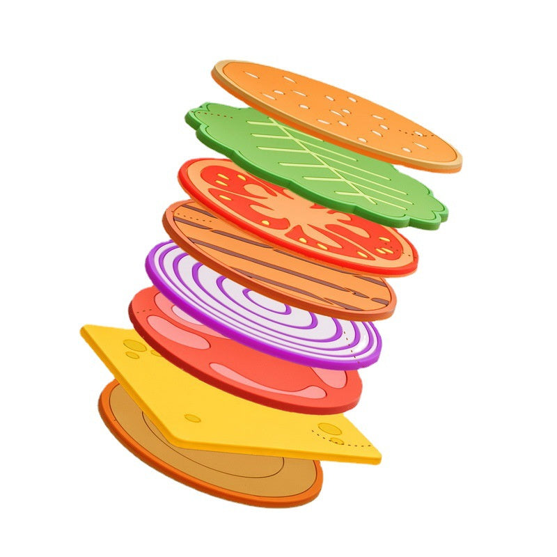8 Piece Burger Coaster Set