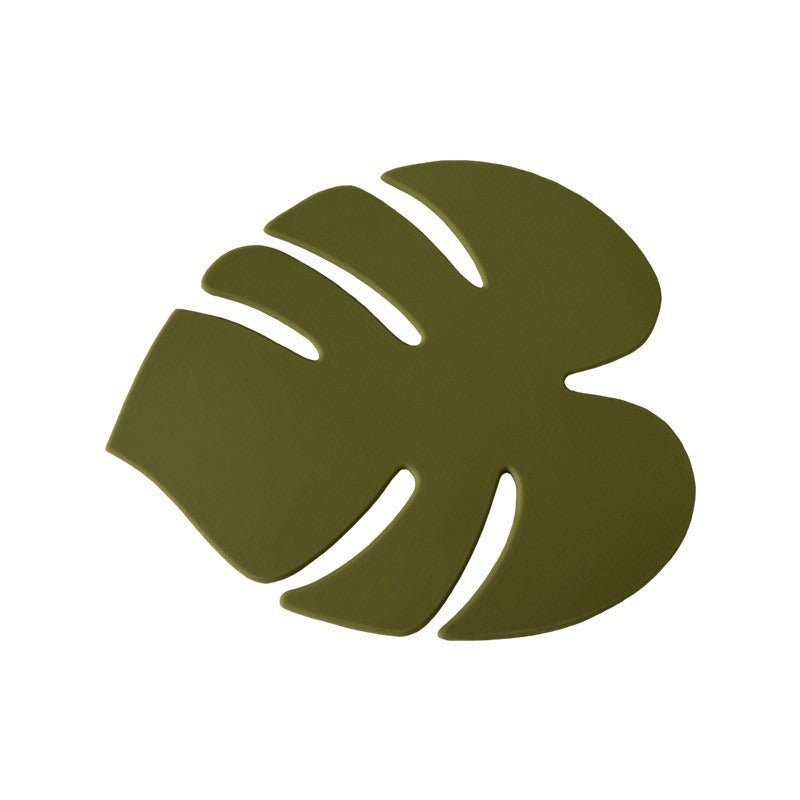 Silicone leaf coaster