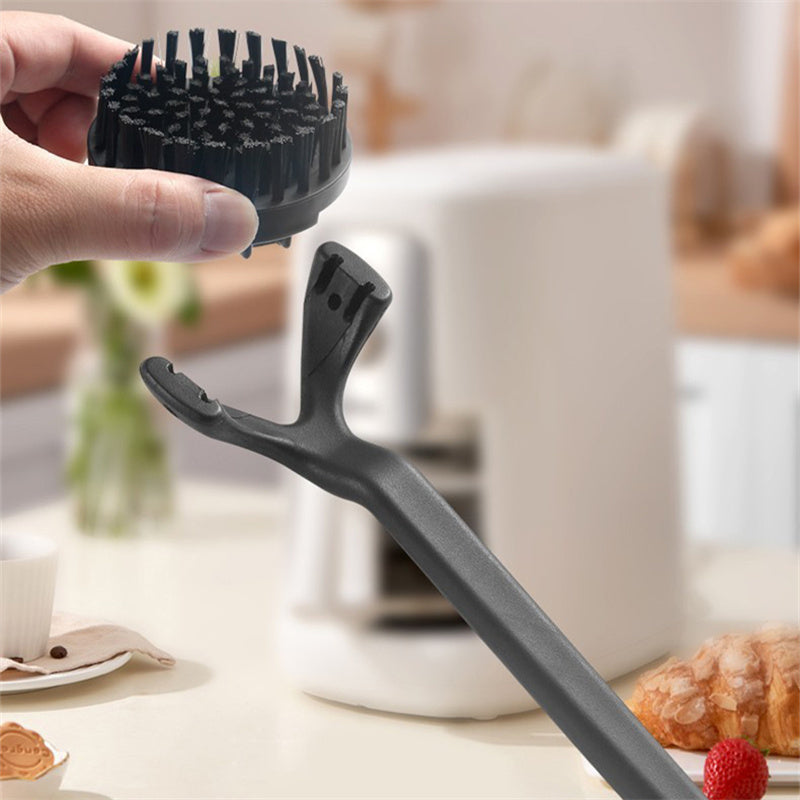 Coffee brewing head cleaning brush