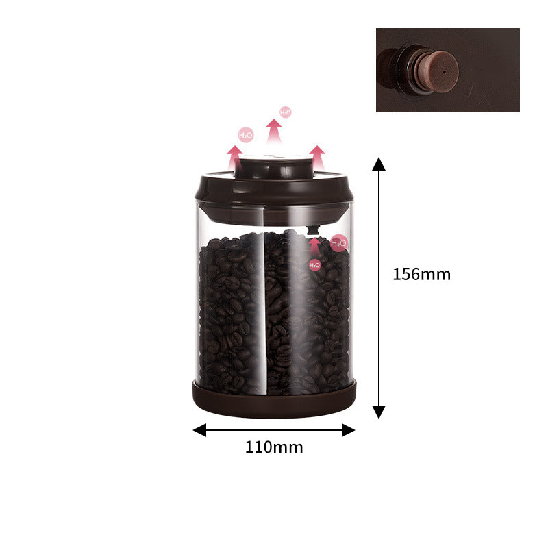 Vacuum Sealing Borosilicate Glass Coffee Jar with Exhaust Valve