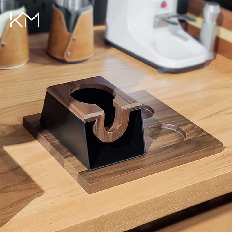 58mm Wood Coffee Distributor and Espresso Tamper Holder