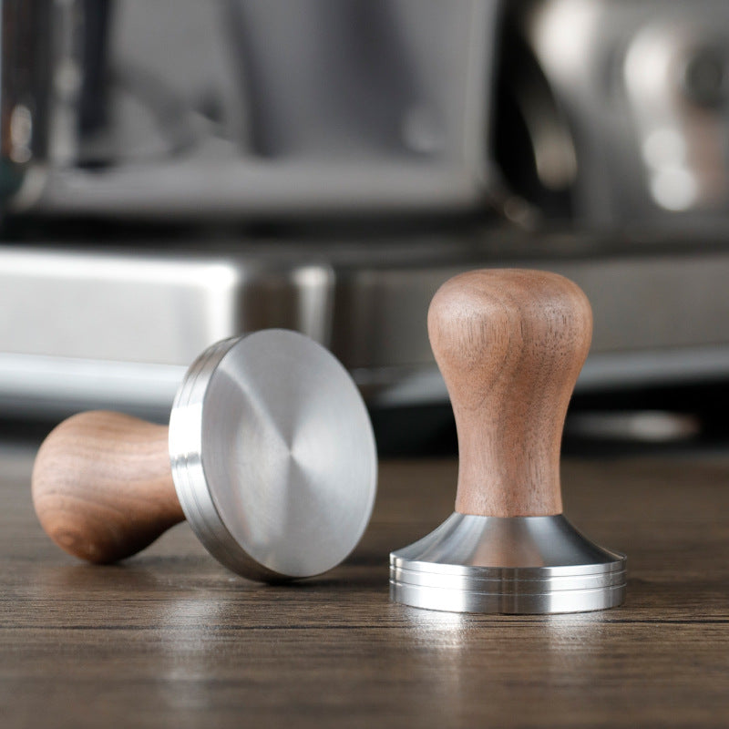 Coffee Powder Tamper Walnut stainless steel