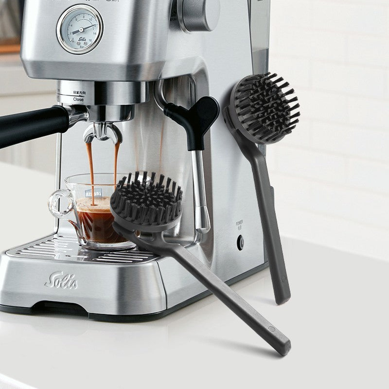 Coffee brewing head cleaning brush