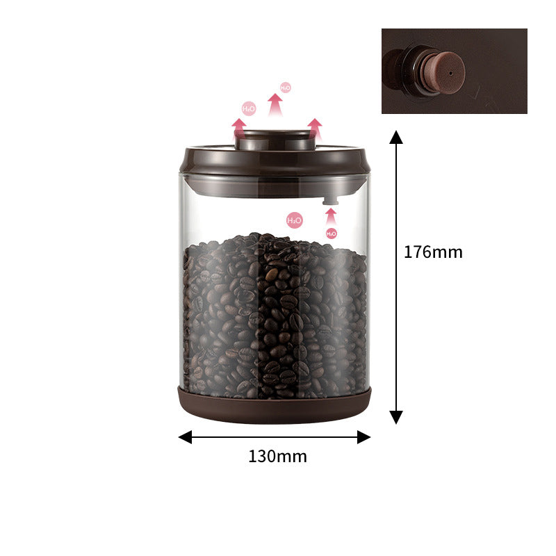 Vacuum Sealing Borosilicate Glass Coffee Jar with Exhaust Valve
