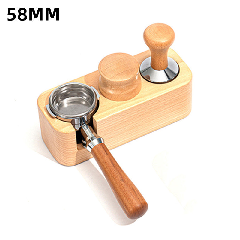 Wooden Coffee Press Tamping Station