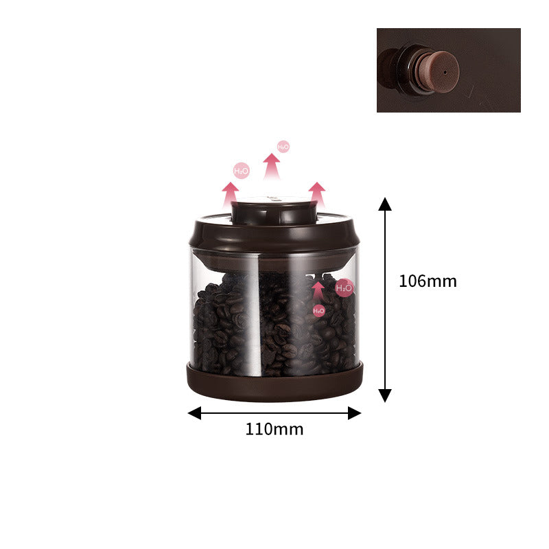 Vacuum Sealing Borosilicate Glass Coffee Jar with Exhaust Valve