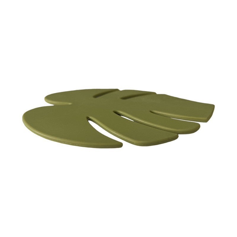 Silicone leaf coaster