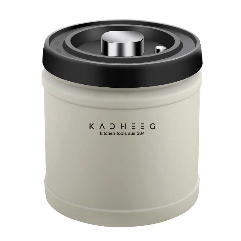 Sealed Can Press Vacuum Coffee Bean Fresh Tea Can 304 Stainless Steel Storage Tank For Dried Fruits And Cereals