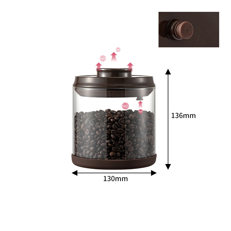 Vacuum Sealing Borosilicate Glass Coffee Jar with Exhaust Valve