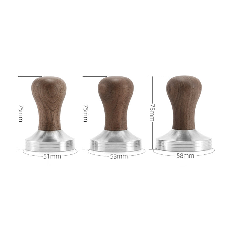 Coffee Powder Tamper Walnut stainless steel