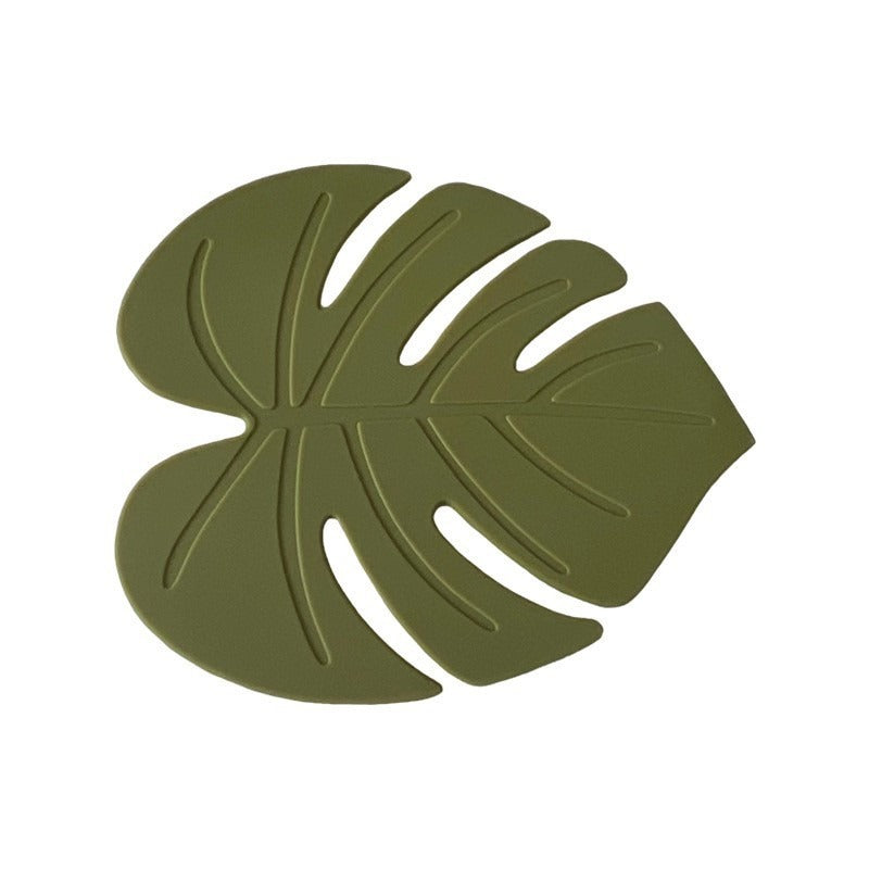 Silicone leaf coaster