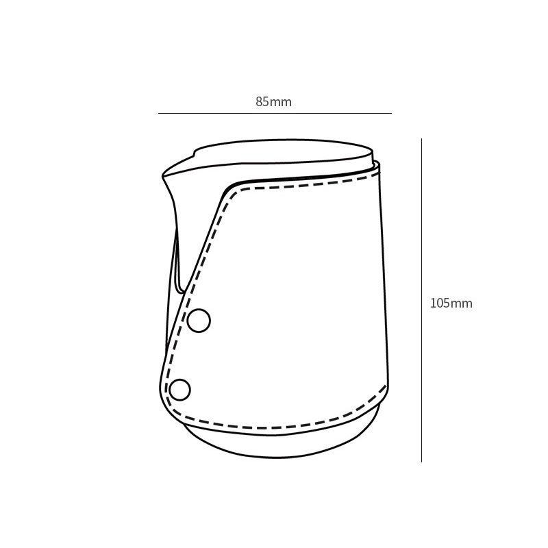 Stainless Steel Figured Cup Milk Foam Cup With Leather Cover 450ML