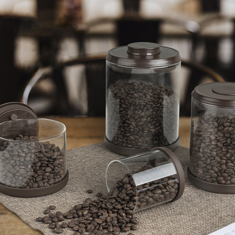 Vacuum Sealing Borosilicate Glass Coffee Jar with Exhaust Valve