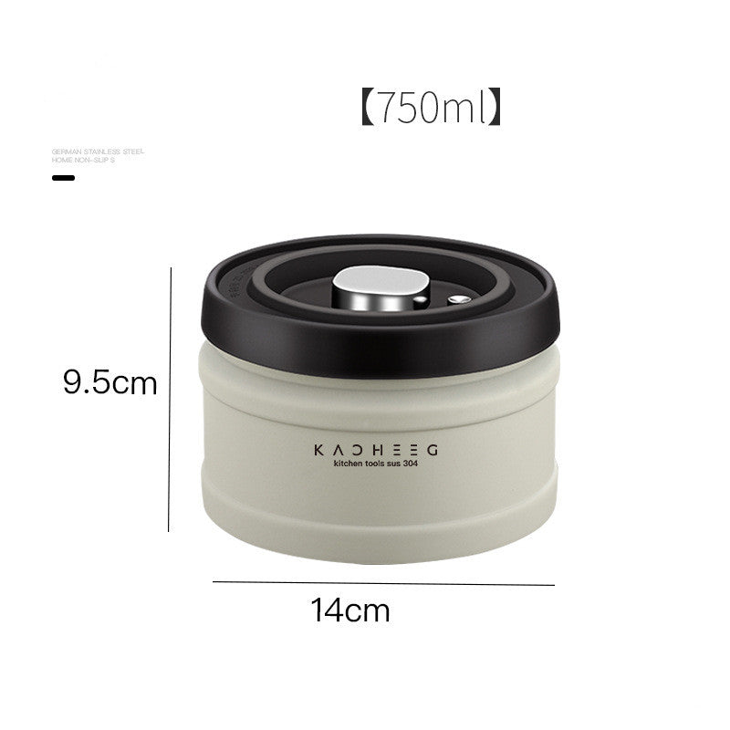 Sealed Can Press Vacuum Coffee Bean Fresh Tea Can 304 Stainless Steel Storage Tank For Dried Fruits And Cereals