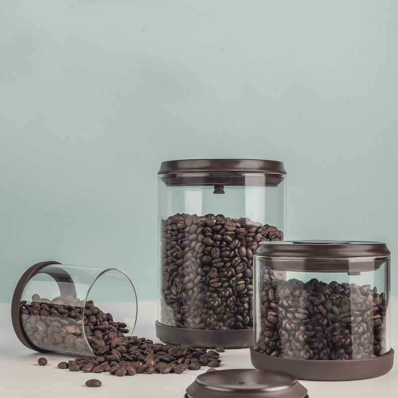 Vacuum Sealing Borosilicate Glass Coffee Jar with Exhaust Valve
