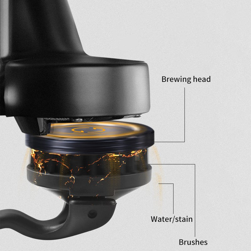Coffee brewing head cleaning brush