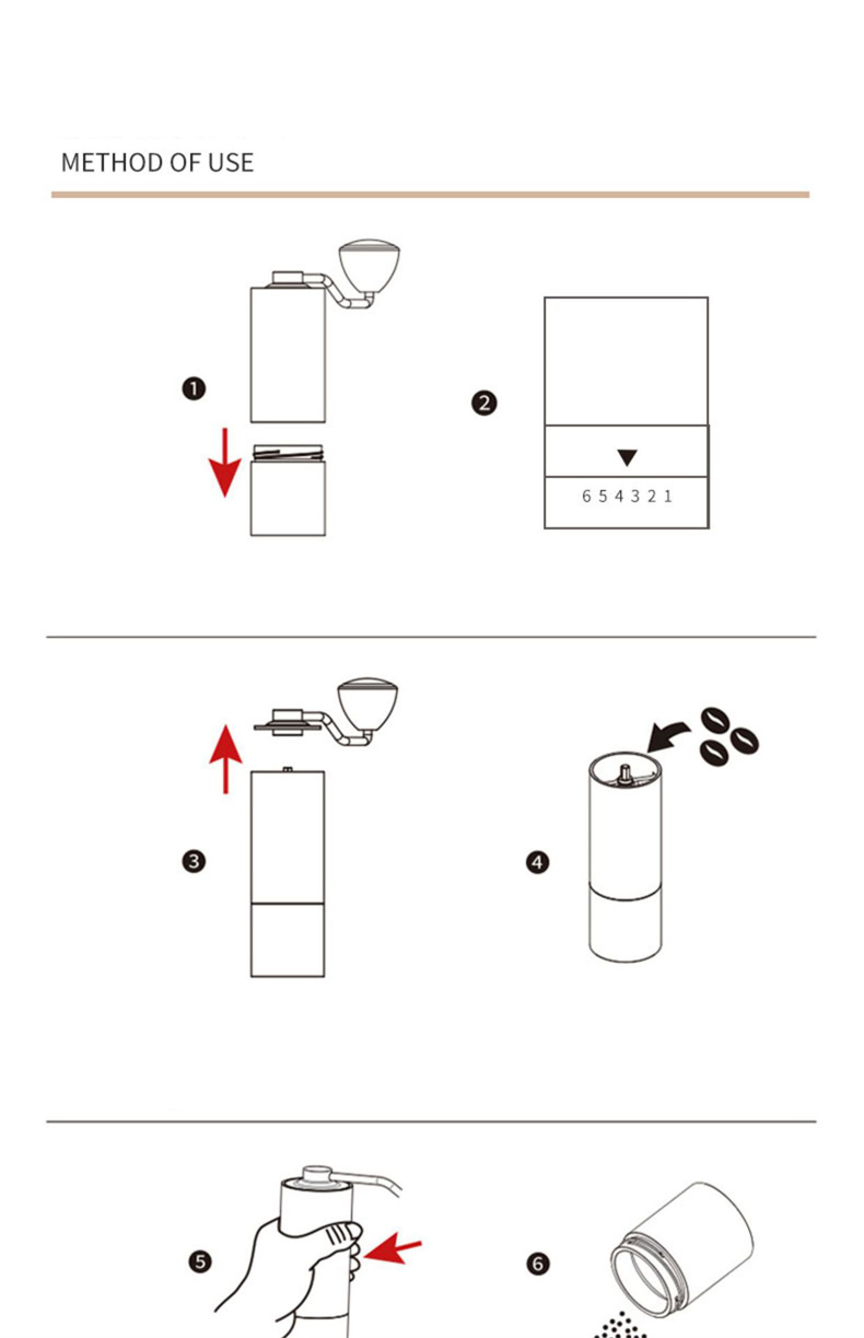Stainless Steel Hand Coffee Grinder