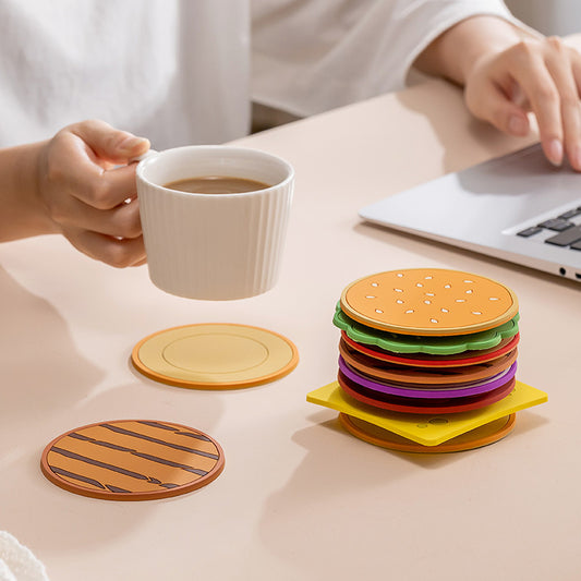 8 Piece Burger Coaster Set