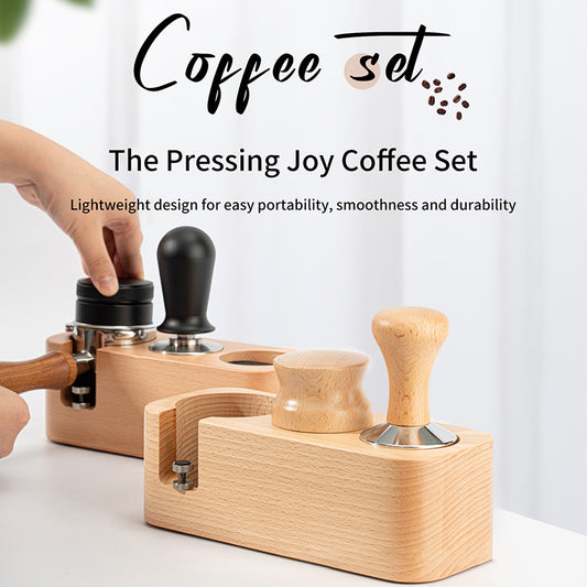 Wooden Coffee Press Tamping Station