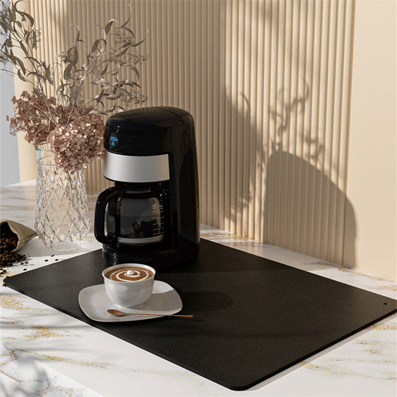 Leather Kitchen Countertop Drain Mat/Coffee Mat
