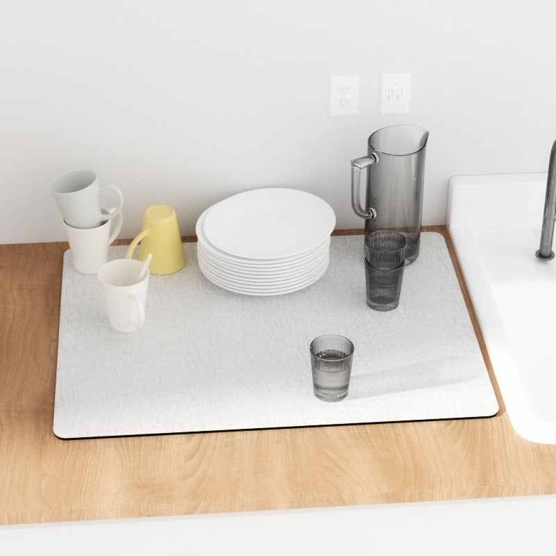 Leather Kitchen Countertop Drain Mat/Coffee Mat