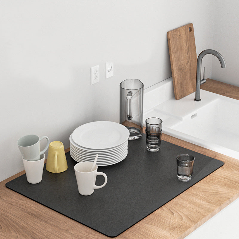 Leather Kitchen Countertop Drain Mat/Coffee Mat