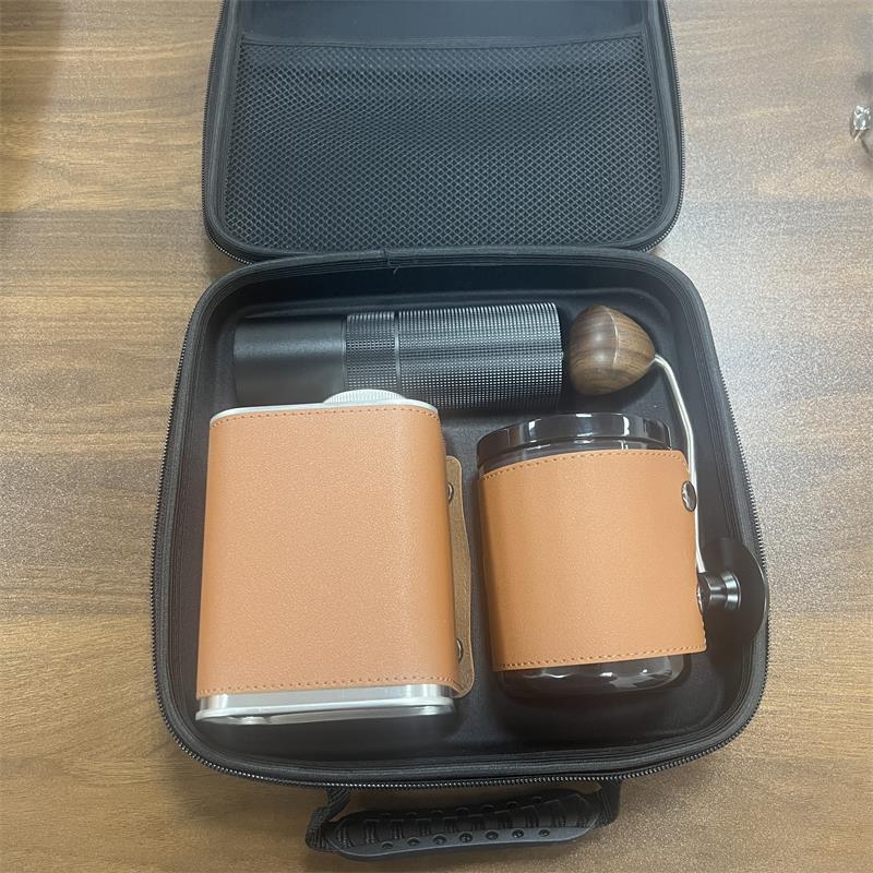 Hand brewed coffee set including; filter cup, sharing pot, and grinder