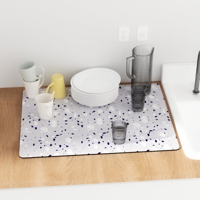 Leather Kitchen Countertop Drain Mat/Coffee Mat
