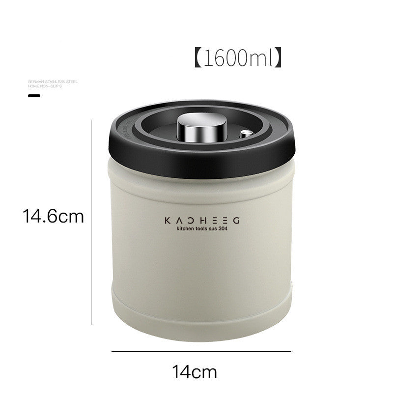 Sealed Can Press Vacuum Coffee Bean Fresh Tea Can 304 Stainless Steel Storage Tank For Dried Fruits And Cereals