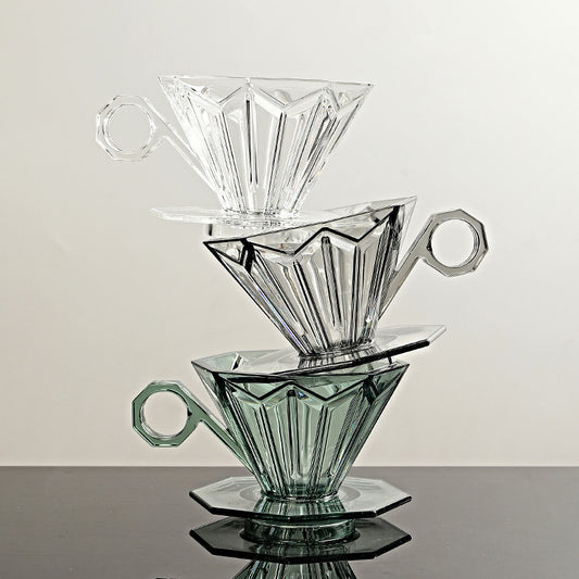 Octagonal Diamond Drip Coffee Filter and Sharing Pot
