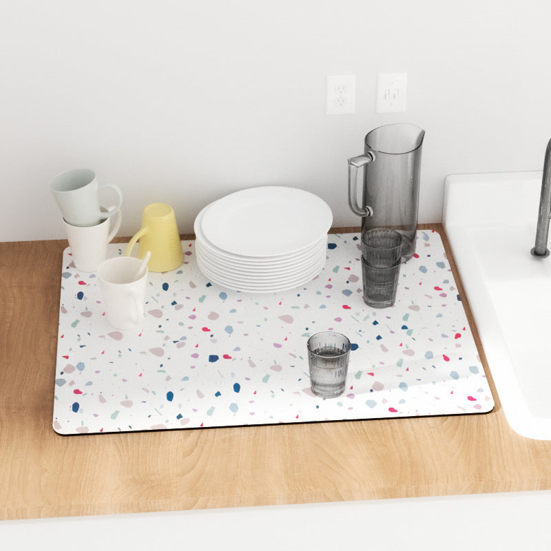 Leather Kitchen Countertop Drain Mat/Coffee Mat